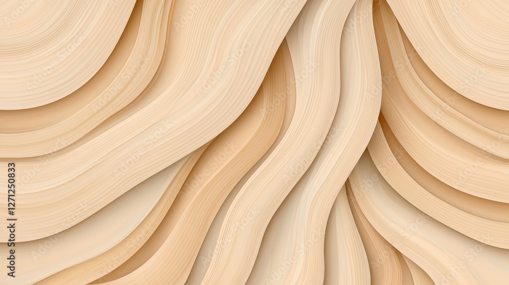 Poster background pattern infographic concept. minimalist beige toned undulating wave texture elegant abstr