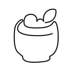 one line panna cotta