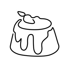 line art panna cotta