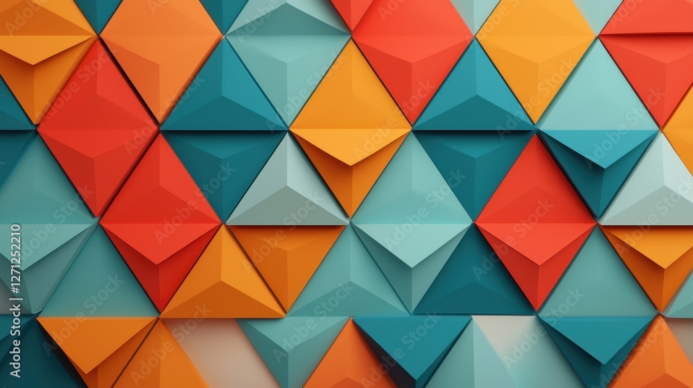 Poster background pattern infographic concept. upscale geometric triangle pattern with vibrant colors for i