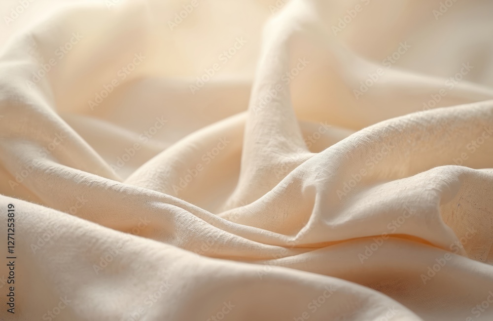 Aufkleber abstract close-up beige cloth background with soft textures and patterns. cream, champaign color mat
