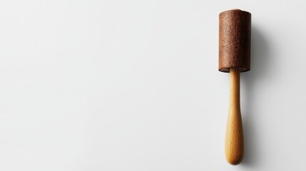 Obraz premium Stamp Roller on White Surface with Creative Space for Custom Design