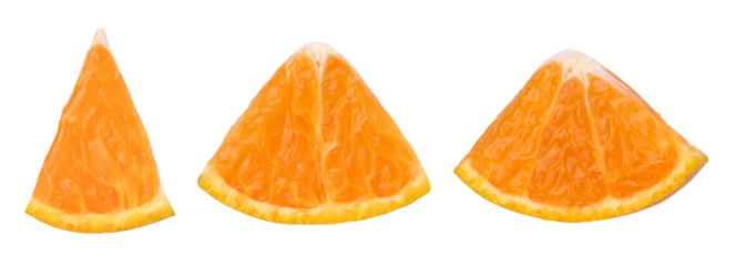 slices clementine or tangerine orange isolated, transparent PNG, PNG format, collection