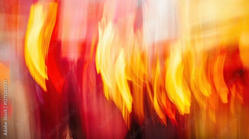 Poster abstract colorful background with warm tones, featuring blurred shapes and dynamic movement, perfect