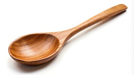 Wooden Spoon on White Background