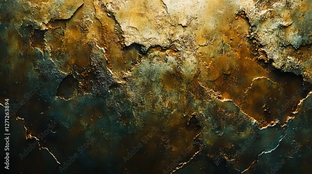 Poster A textured, abstract surface displaying earthy tones and intricate patterns, evoking a sense of depth and natural beauty