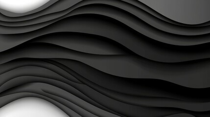 Fototapeta premium Wavy shapes on dark surface
