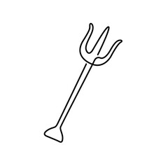 one line hay fork