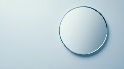 Round blue wall mirror