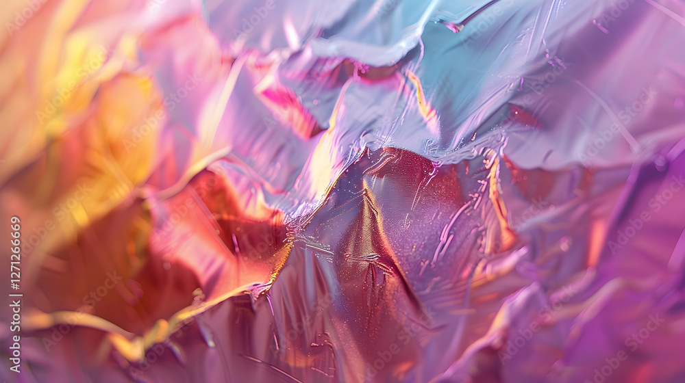 Aufkleber colorful abstract texture with vibrant hues and reflections creating a dynamic visual effect