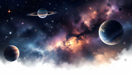 Abstract planets in space