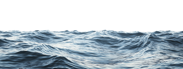 isolated texture of water surface, side view