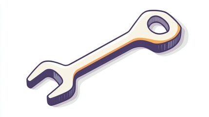 Obraz premium Isometric Wrench Illustration