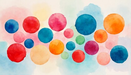 Watercolor Circles Painting.