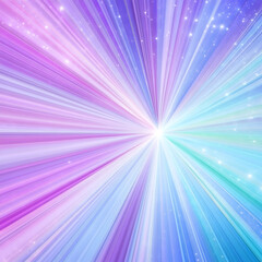 Obraz premium Radiant Light Burst with Pastel Colored Rays Streaming from a Central Point Abstract Design 97 Chars