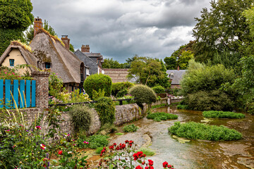 The village of Veules Les Roses in the Normandy of France