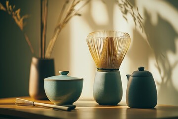 Elegant Tea Brewing Accessories Display