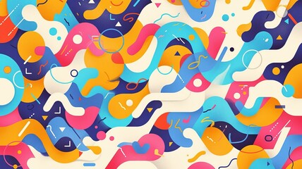 Fototapeta premium Abstract colorful shapes background design (3)