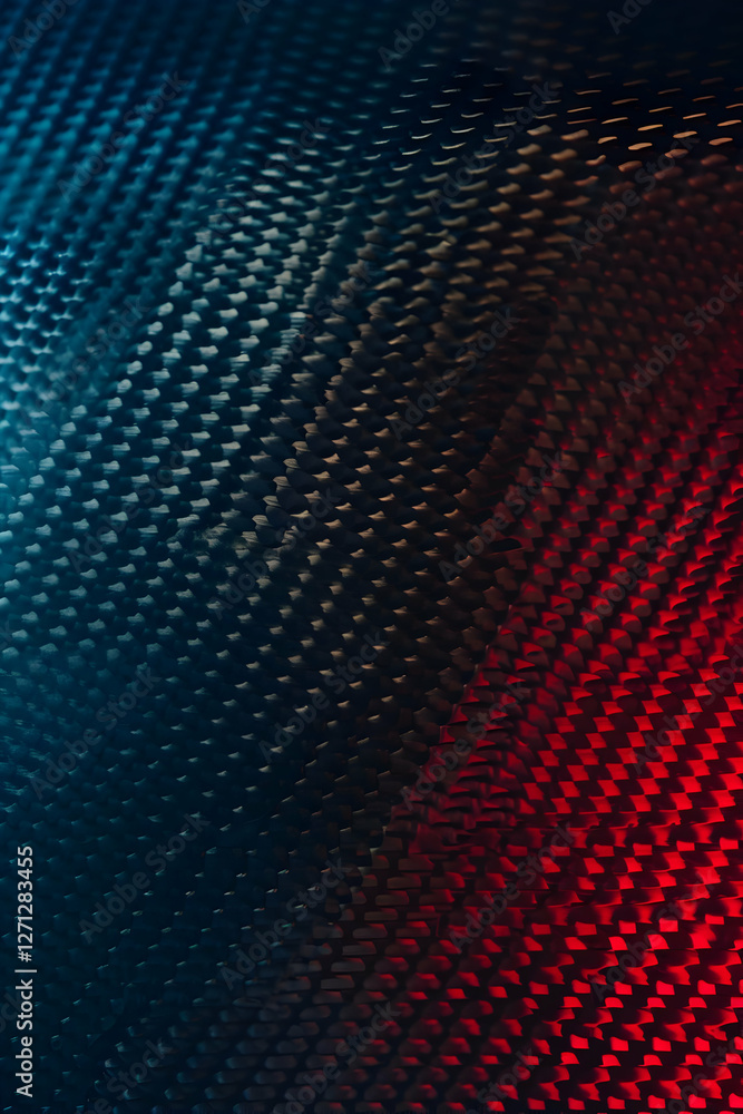 Poster abstract textured background featuring a gradient of blue and red hues with a dynamic pattern