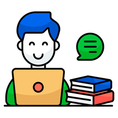 Creative design icon of online chat