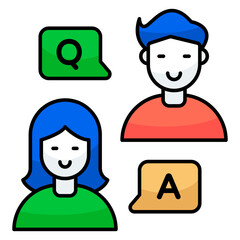 Perfect design icon of questions and answer