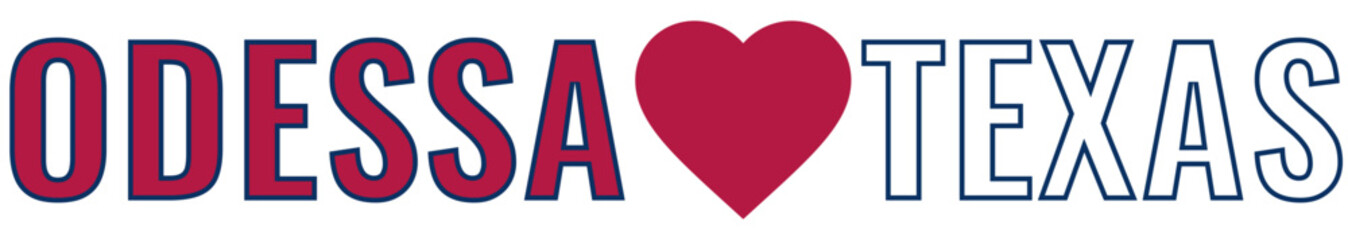 Love Odessa Texas design print