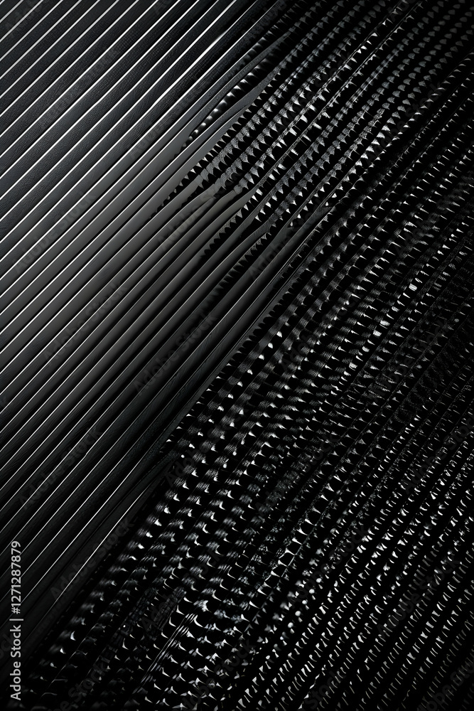 Poster abstract texture featuring contrasting black lines and patterns, creating a dynamic visual effect