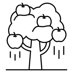 A beautiful design icon of falling apple