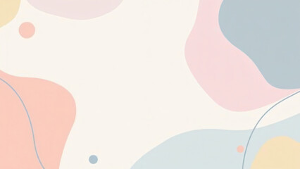 Minimalist abstract background with clean lines and geometric shapes in soft pastel hues