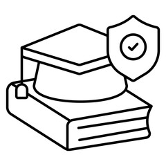 A beautiful design icon of education security
