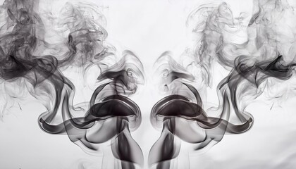 Abstract smoke on white background