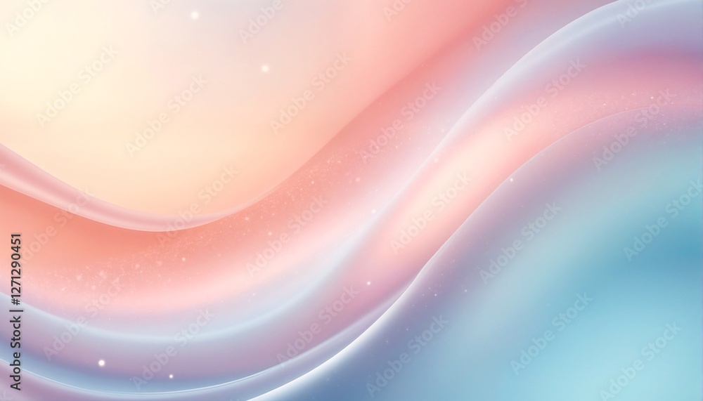 Poster Abstract gradient background with pastel colors and sparkling lights.