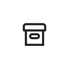 Box icon. Package, delivery boxes, cargo distribution, export, return parcel. Shipment of goods, open package, Open Box, recycled, Contains such priority shipping