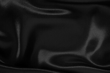 Black grey fabric texture background, detail of silk or linen pattern.
