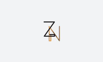 ZN, NZ , Z , N , Abstract Letters Logo Monogram