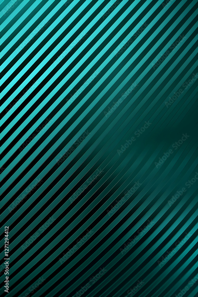 Poster abstract teal and black diagonal striped pattern with smooth gradients for digital backgrounds