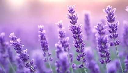 Fototapeta premium Lavender Field With Blurred Background.