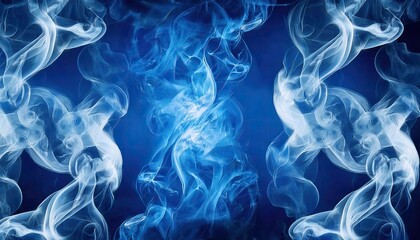 Fototapeta premium Smoke on blue background