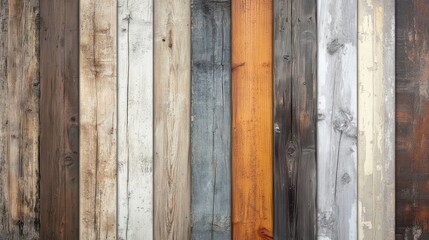 A collection of different wooden textures, including pine wood and cypress wood, arranged in a vertical row with the colors ranging from light brown