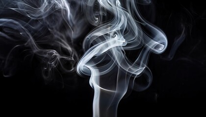 Smoke on black background