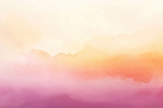 Serene sunset sky with soft pink gradient texture warm watercolor.