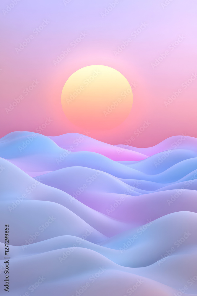 Leinwandbilder a cinematic, low-angle approach emphasizing the depth of the flowing waves, highlighted by soft