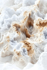 Abstract beige and white landscape; textured background; nature-inspired design; digital art