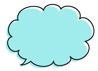 吹き出し　雲形　枠　素材　もこもこ　もくもく　ふわふわ　飾り　ポップ　おしゃれ　シンプル　あしらい　見出し　タイトル　囲み　会話　言葉　しゃべる　雲型　黒縁　単品　speech bubble,speech balloon