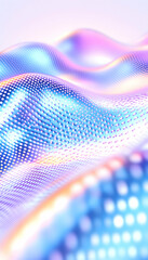 Abstract iridescent wave, digital art, background, design