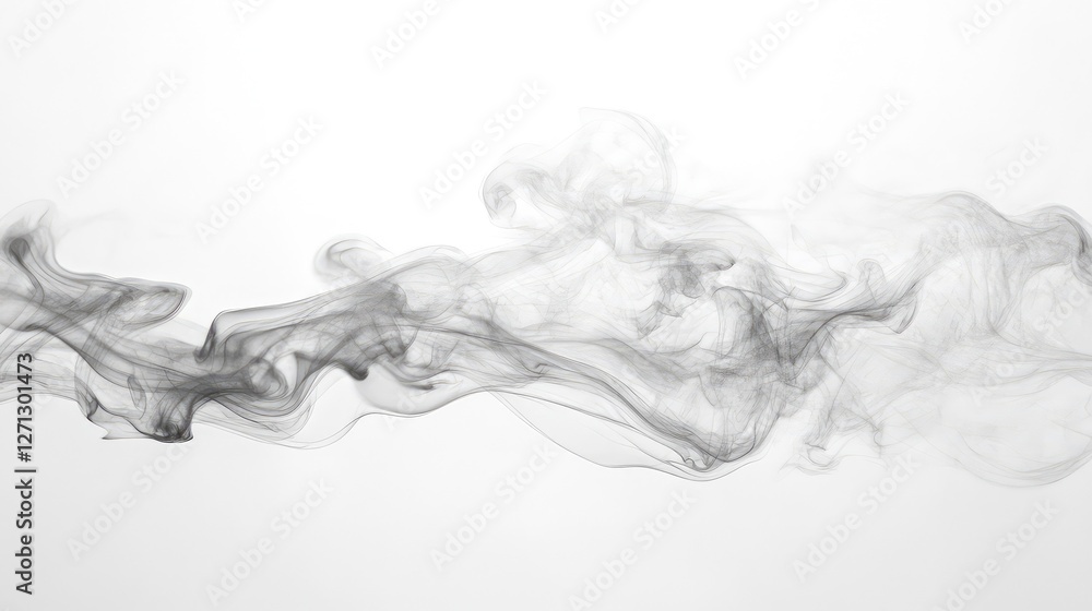 Poster light gray mist spreading across the frame with smooth, flowing patterns, offering room for creative
