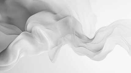 Fototapeta premium Light gray mist spreading across the frame with smooth, flowing patterns, offering room for creative copy.