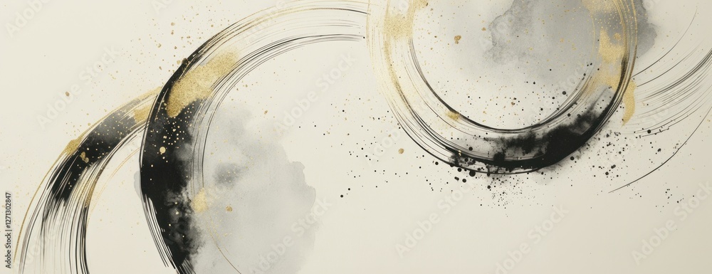 Poster clean lines and soft curves minimalist background abstract.