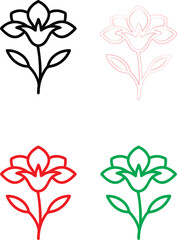 Decorative bows, simple line drawings, minimalist design, flat color illustrations, ribbon shapes, festive accents, gift wrapping elements, stylized bows, black red green blue outlines, clean graphic 