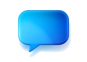 Naklejka premium arafed blue speech bubble on a white background with shadow